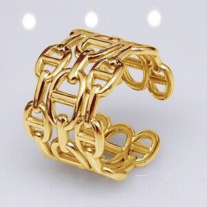 Mariner Triple Stack Gold Plated Ring
